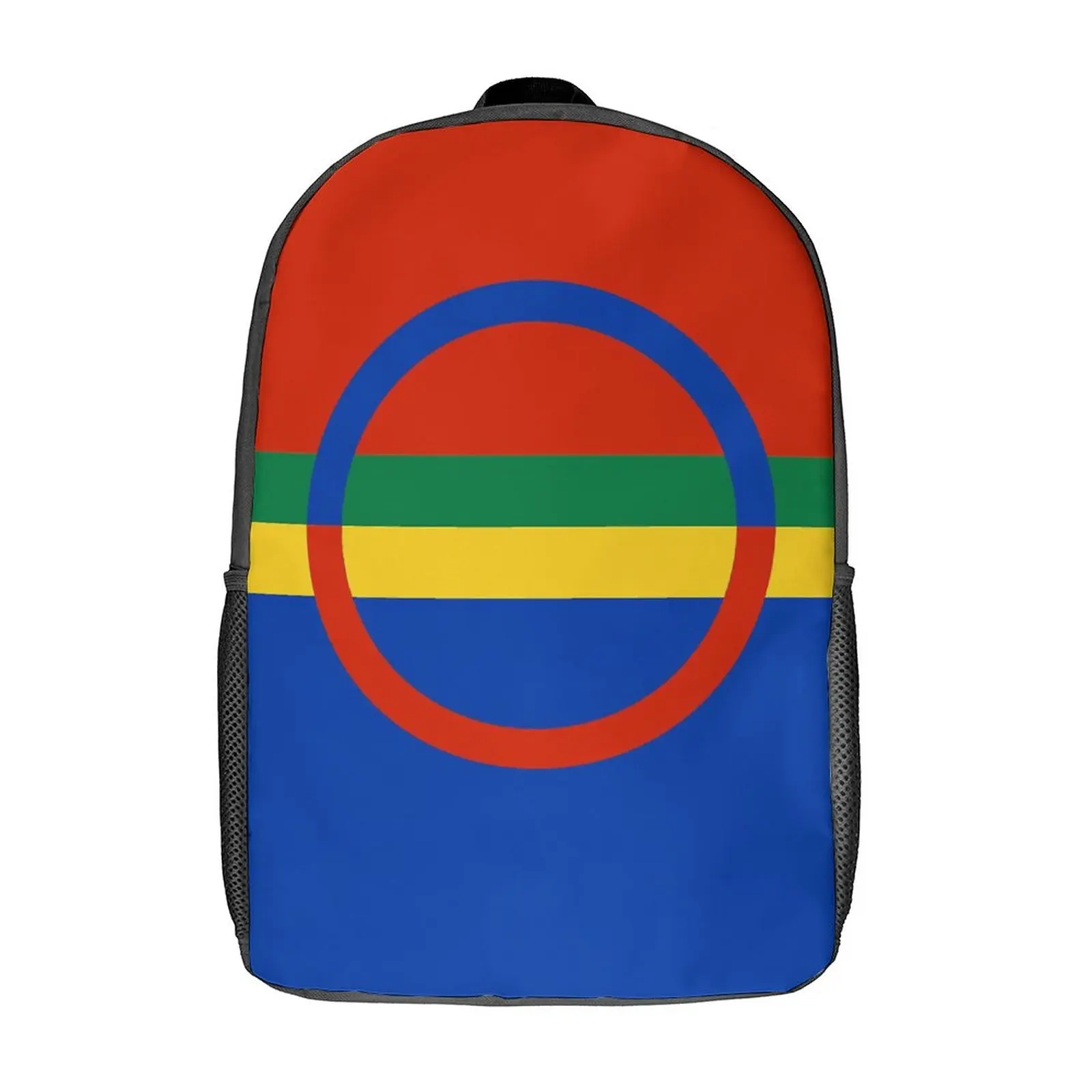 

3 in 1 Set 17 Inch Backpack Lunch Bag Pen Bag Sami Flag Vertical Durable Graphic Cool Cosy Sports Activities Blanket Roll