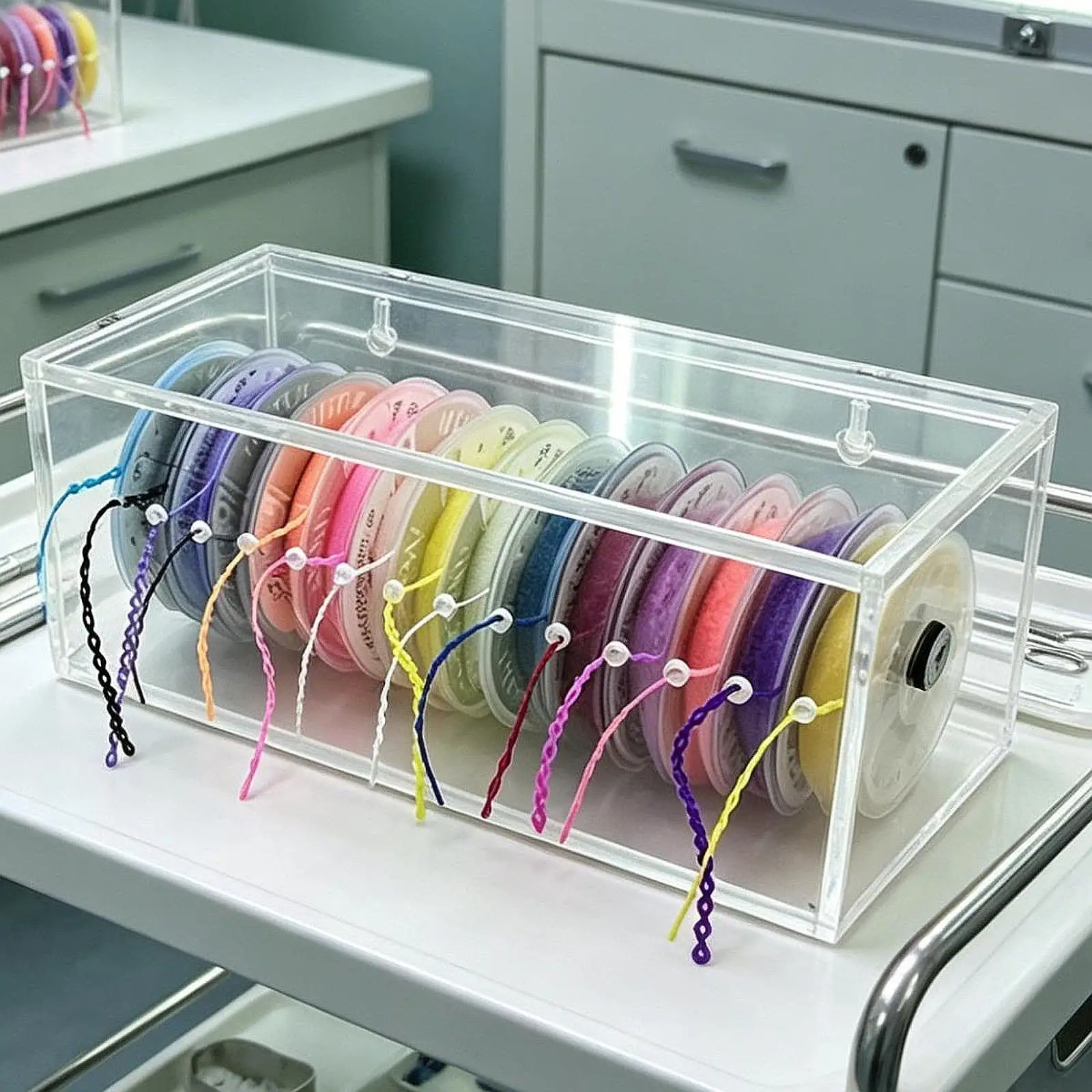 

Dental Rubber Chain Organizer Case, Compact, Sturdy, Practical, Durability, with Hole, Storage Box