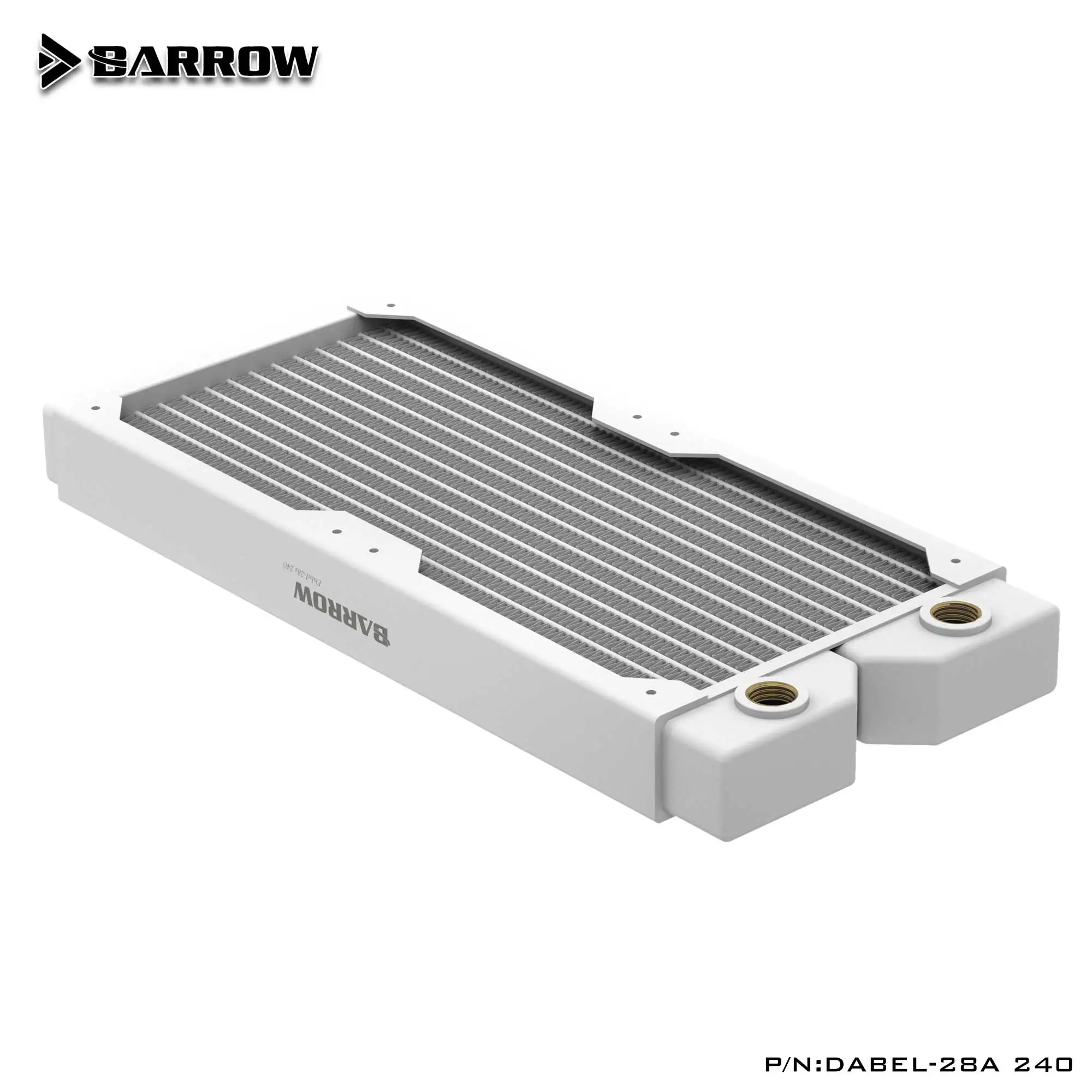 BARROW Dabel-28a 120 240 360 480 MM Thick 28MM Copper White Radiator Computer Water Cooling Liquid Exchanger G1/4 for 12cm Fans