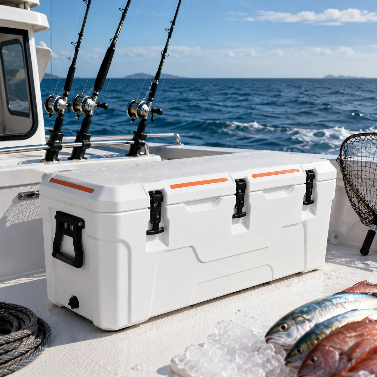 140L rotational molding sea fishing incubator, ocean fishing model, heavy-duty portable, hard shell heat insulation