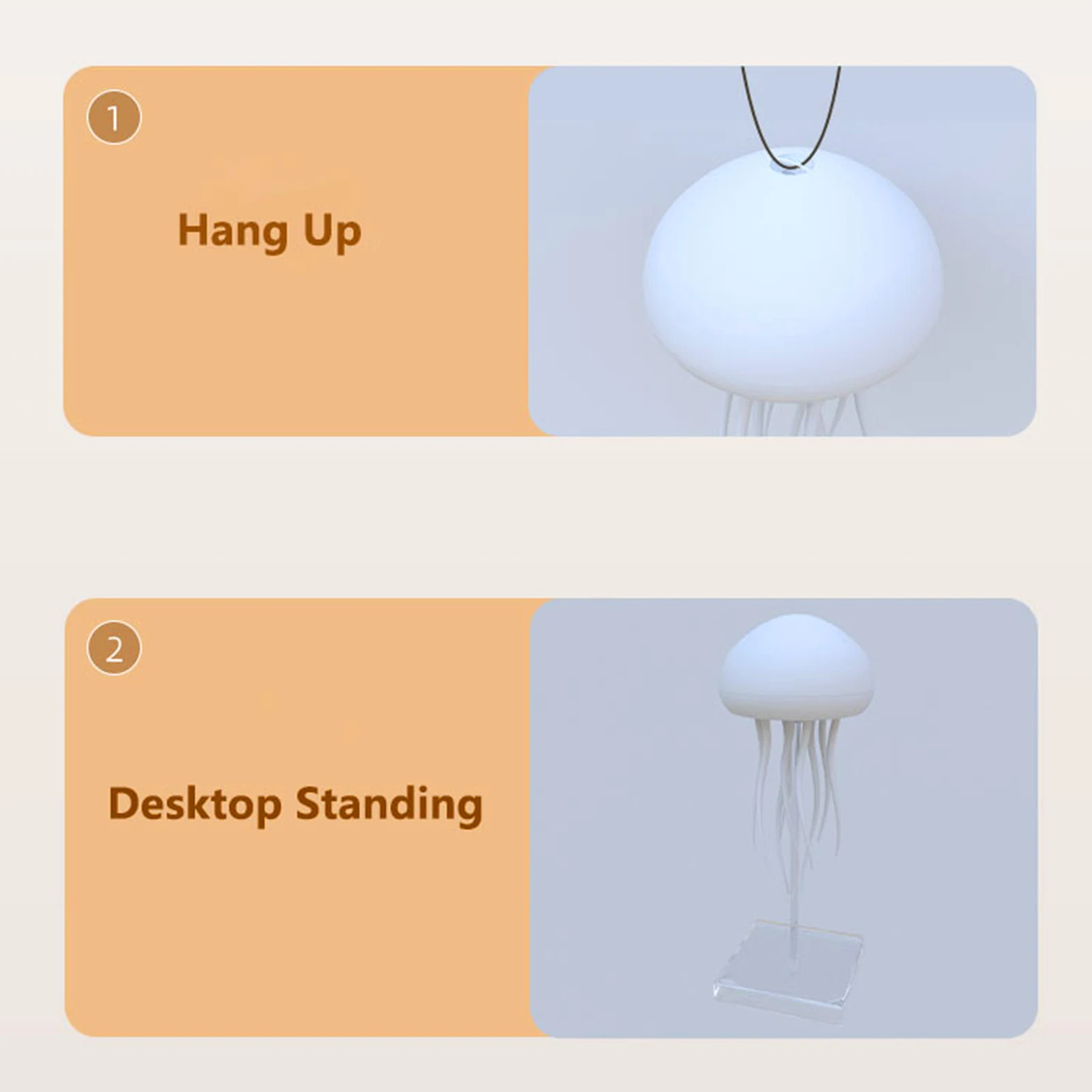LED Gradient Jelly Fish Light with Base Cute Jellyfish Desk Lamp RGB Jellyfish Dancing Leg Light for Bedrooms Living Room