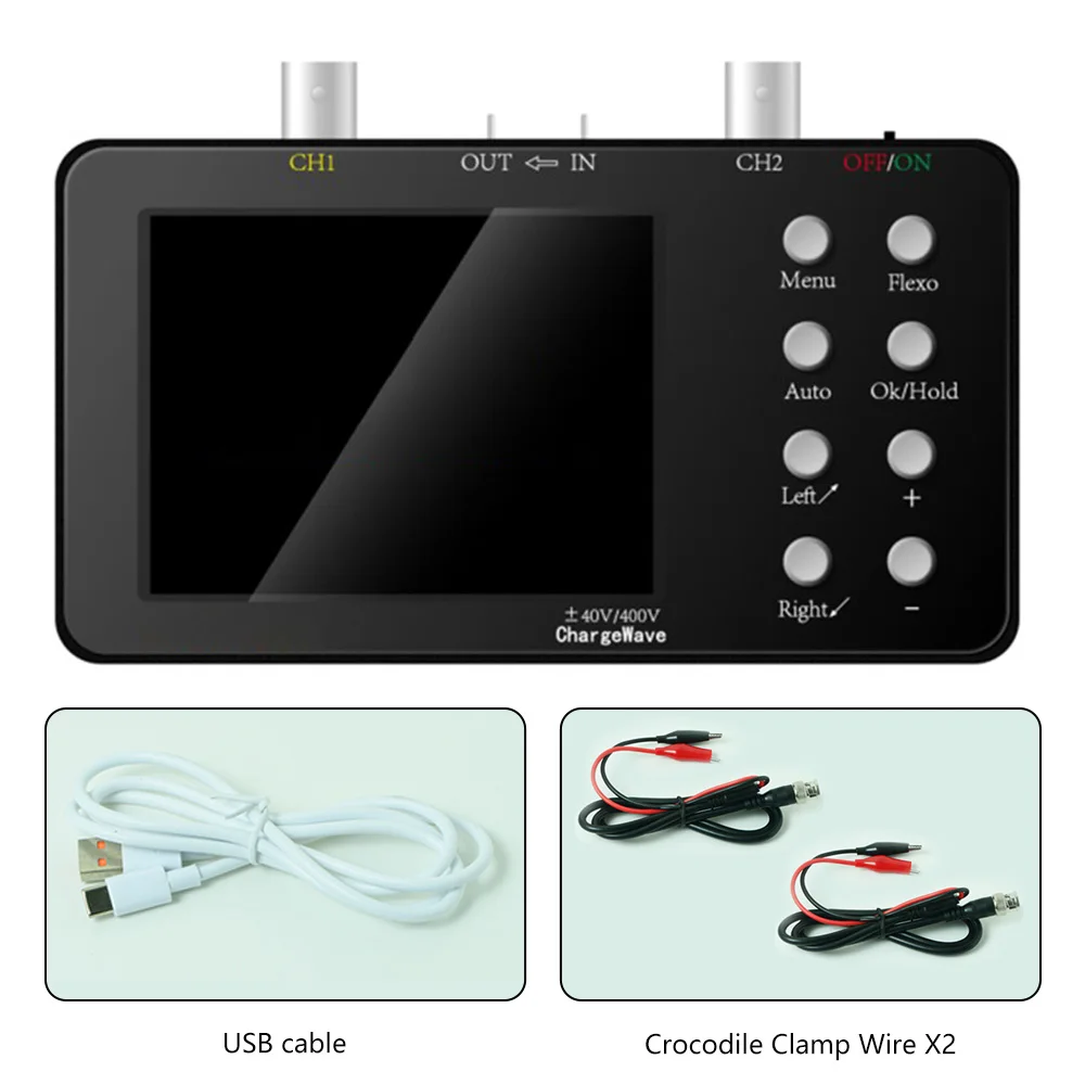 SCO2 Dual Channel Digital Oscilloscope 50M Sampling Rate Analog Bandwidth 10MHz One Key 6A Current Waveform Oscilloscope