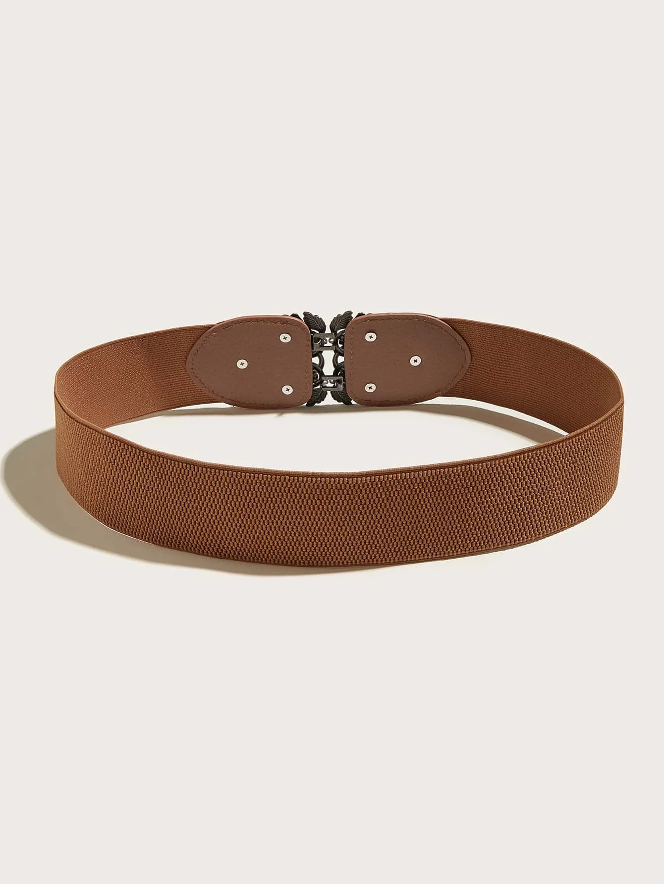 HERSHINE 1-piece Women's Vintage Floral Buckle Elastic Shaping Wide Belt, an elegant and fashionable accessory，spring，summer