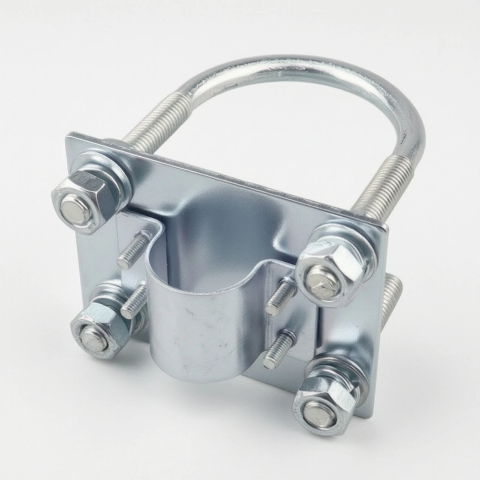 U-Bolt Antenna Clamp Galvanized Mast Mounting Clamp Bracket Antenna Bracket Metal Weatherproof for Installers, Pole Fastening
