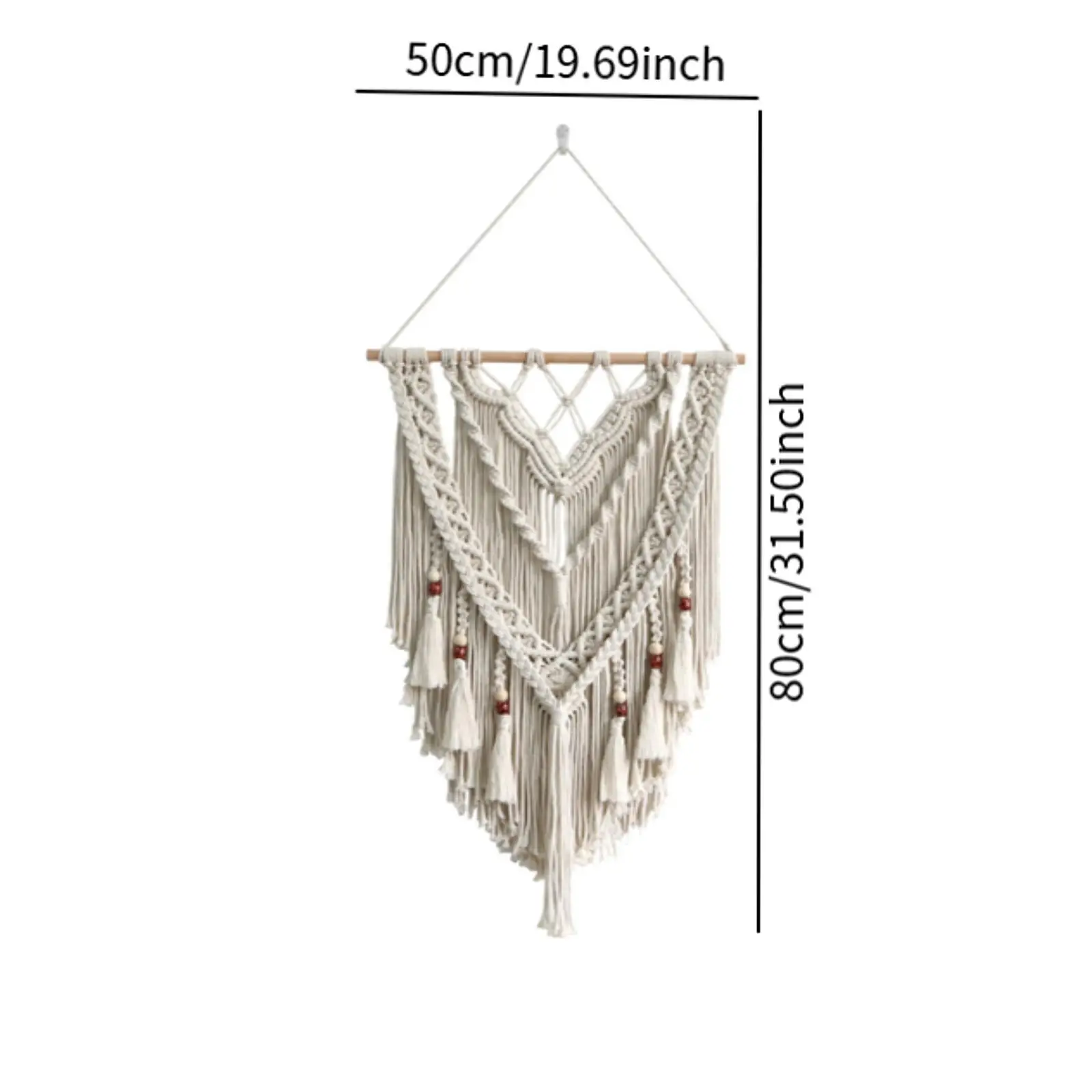 Macrame Wall Hanging Chic Backdrop Christmas Wall Art Decor Bohemian Tapestry Wall Decor for Party Sofa Dorm over Bed Nursery