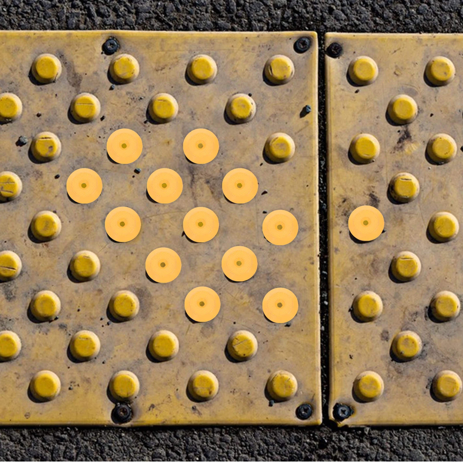 

10pcs Blind Road Stud Antislip Safety Easy Installation Tactile Paving Garden Dot Outdoor Balcony Deck Sensory Floor