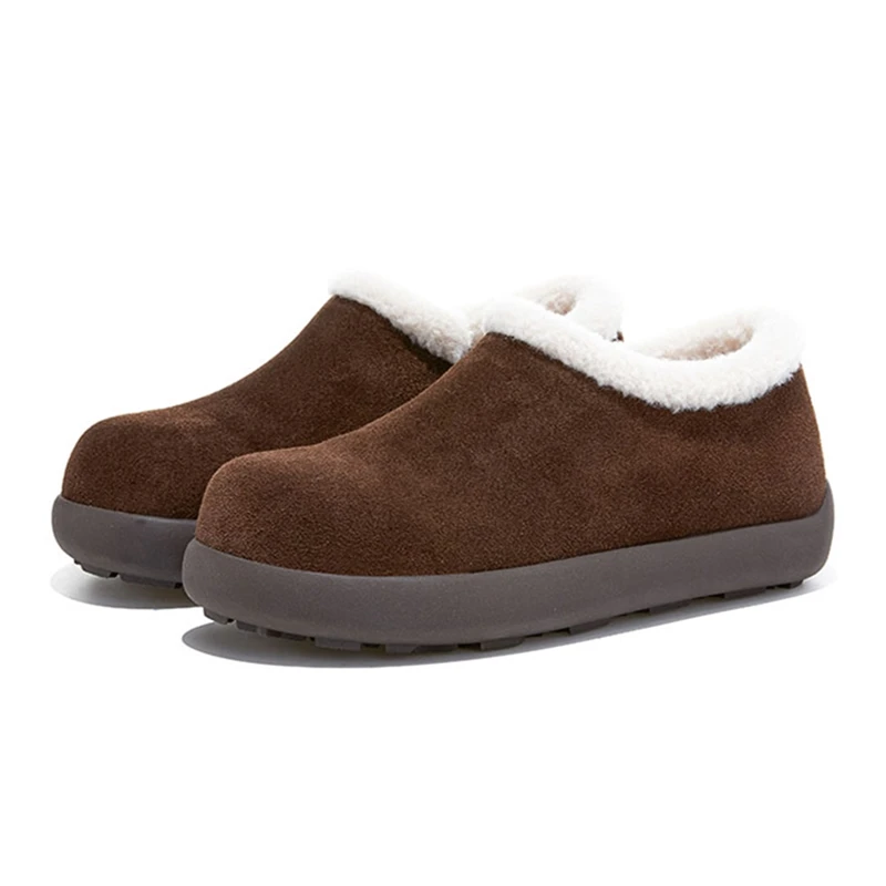 2025年新作-フラットローファー-本革-冬用-暖かい-レディースブーツ-大きいサイズ-スリッポン-バレエスタイル-リゼンシューズ-女性用