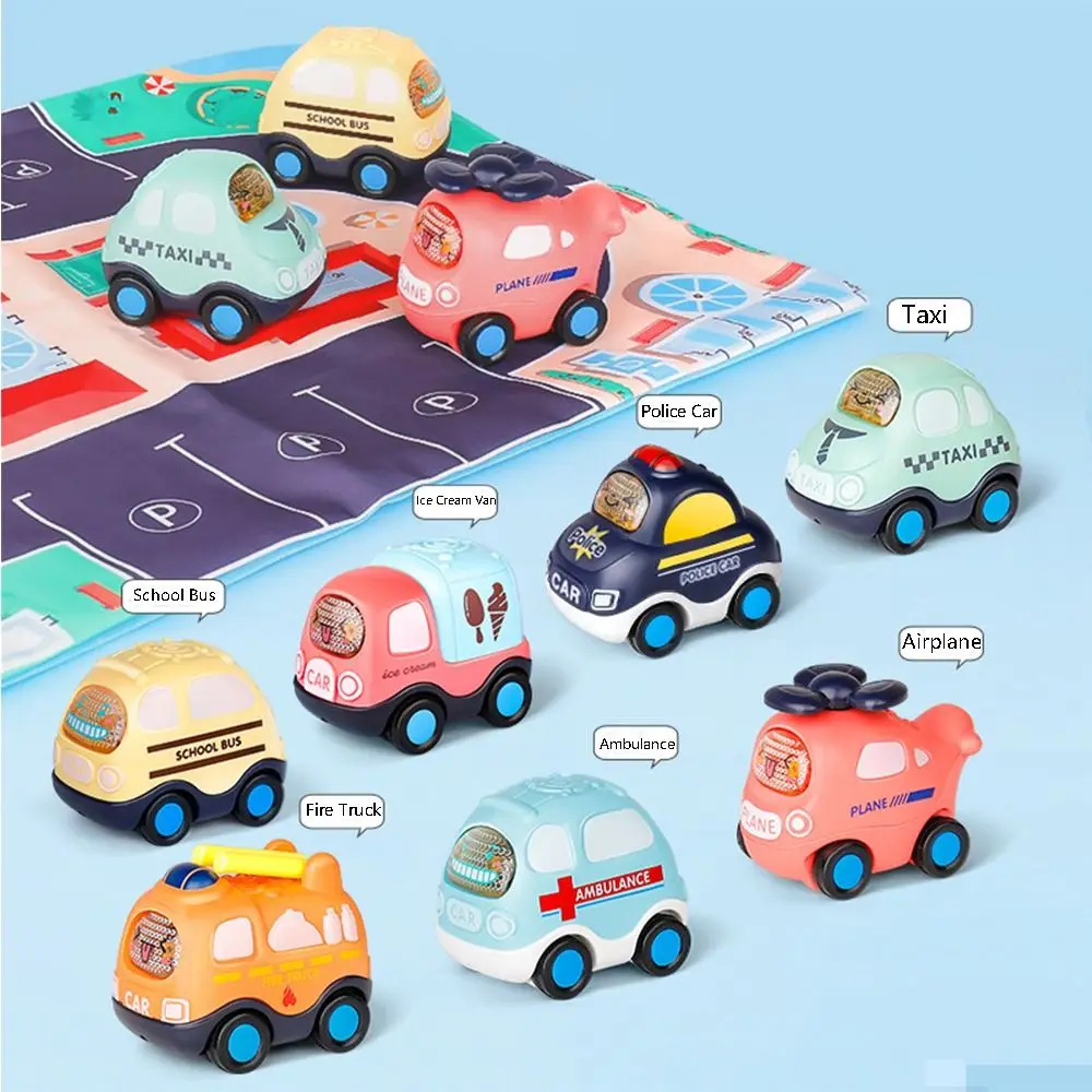 

Birthday Gift Models Toy Police Car School Bus Educational Toy Vehicles Model Pull Back Car Baby Car Toys Mini Racing Car