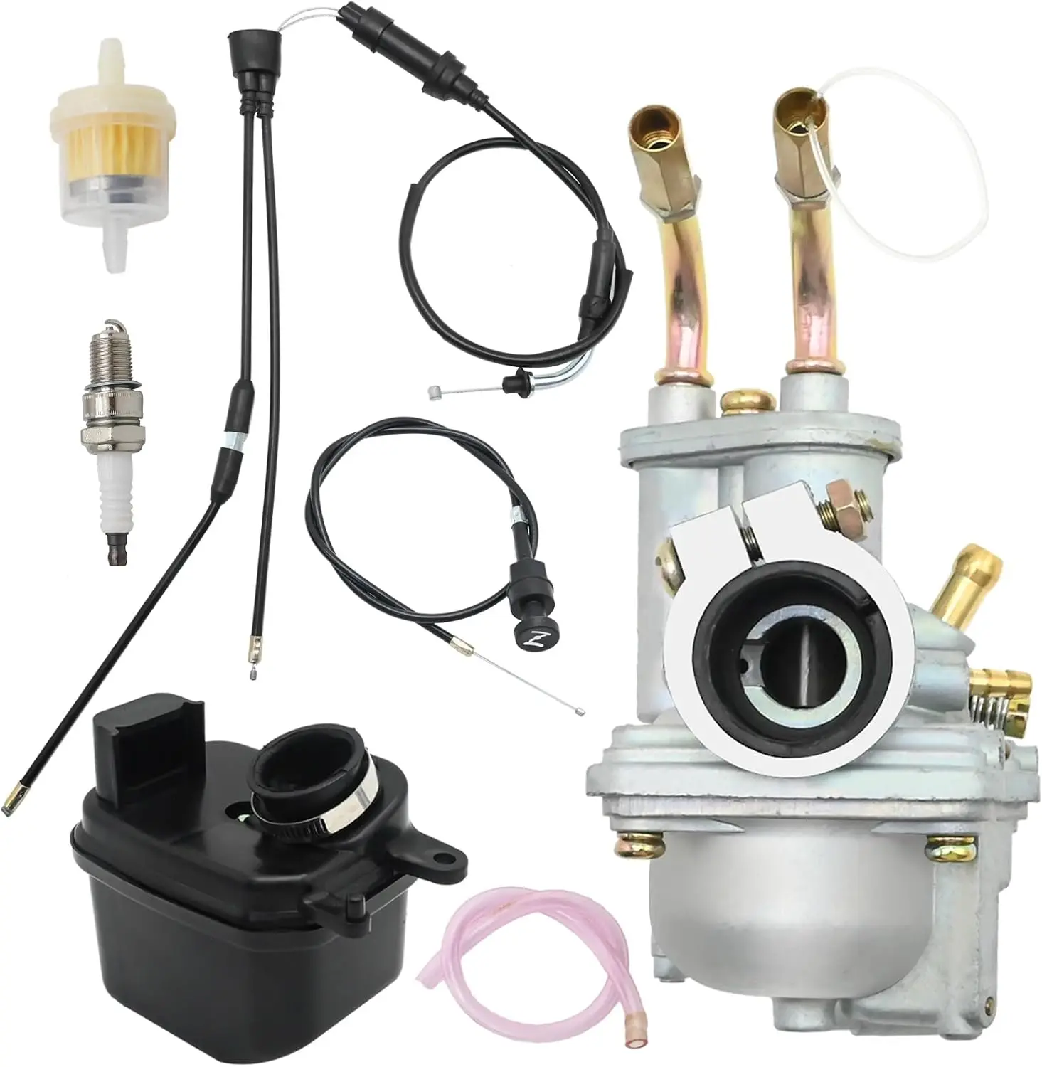 Carburetor Replacement for Yamaha Y-Zinger 50 1981-UP Peewee PW50 1990-UP 50cc with Air Filter Fuel Filter Throttle Choke Cable