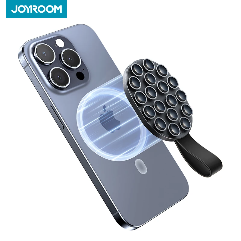 

Joyroom Upgraded Suction Cup Magnetic Phone Mount Mirror Shower Silicone Suction Phone Case Grip Holder For iPhone JR-ZS393-S