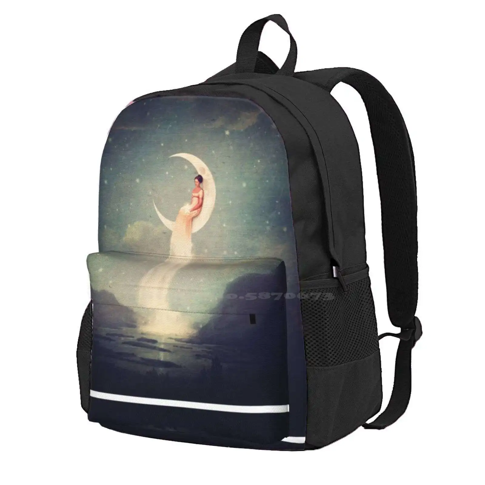 

Moon River Lady Hot Sale Schoolbag Backpack Fashion Bags Moon River Surreal Dream Fantasy Sky Universe Star