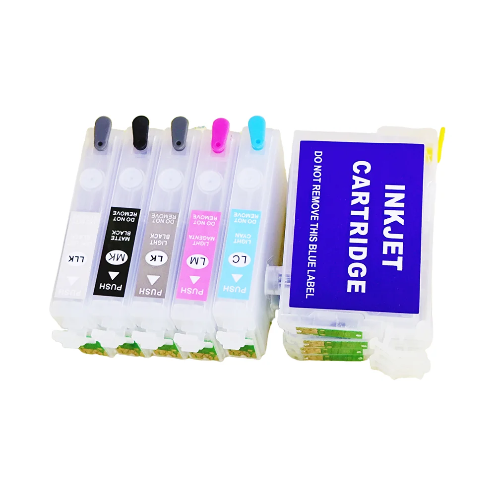 T0961- T0969 Refillable Ink Cartridge WIth Auto Reset Chip For Epson Stylus Photo R2880 Printer
