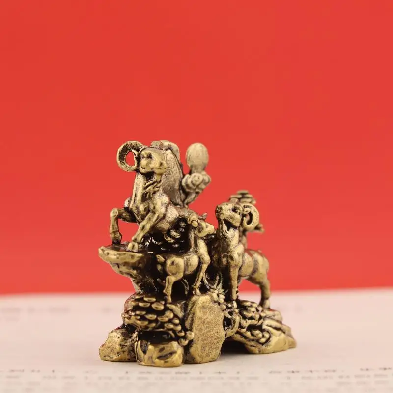 (.) San Yang Kai Tai Ornaments Attract Wealth Home Desktop Tea Pet Ornaments Feng Shui Good Luck For Home Office Decor Gifts