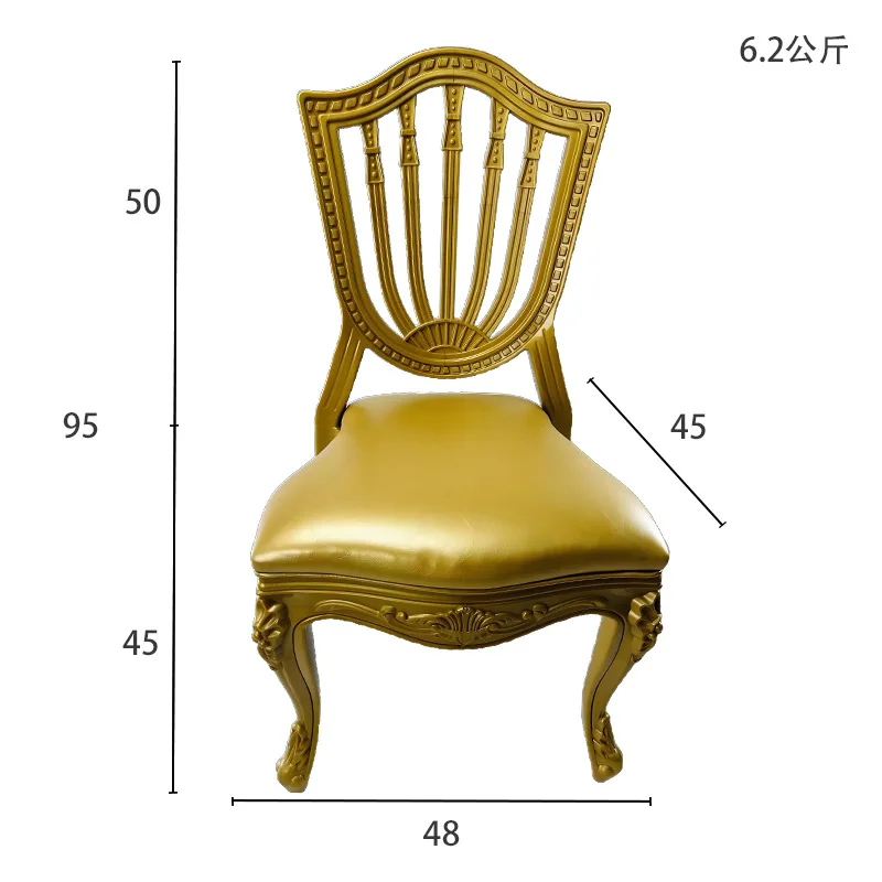 حقيبة ناعمة لتناول الطعام من البلاستيك الذهبي الخفيف الفاخر لمروحة طعام الفندق كرسي مأدبة قاعة كرسي مأدبة فاخر #3