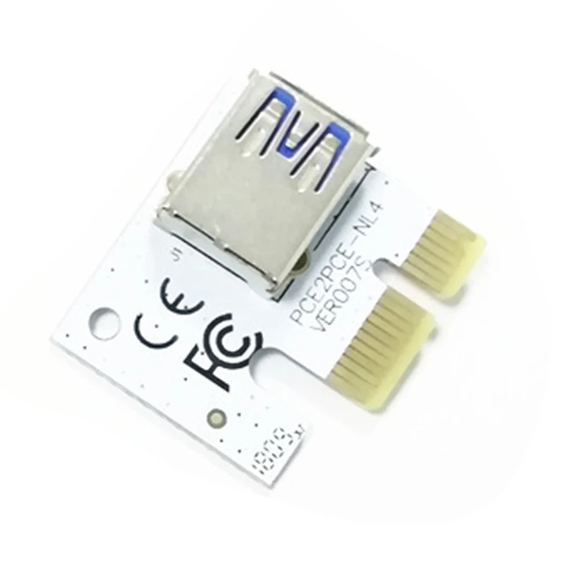 PCI Express Riser Card, PCI 1X PCI-E BronchRiser, 90 Resistant Convert Card, USB 3.0, 006 006C, HouseS 008S 009S, BTC Mining, 10Pcs