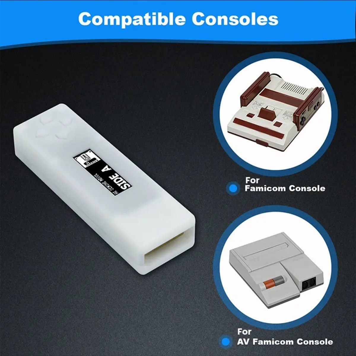 Sports For FDSkey Disk System Drive Emulator+Memory Card with OLED Display for AV FC Famicom Console Black