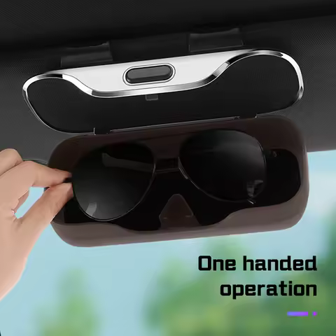 For Mercedes Benz Car Sun Visor Glasses Box Portable Accessorie Sunglasses Case AMG W204 W205 W203 W211 W212 W213 W201 W210 W124