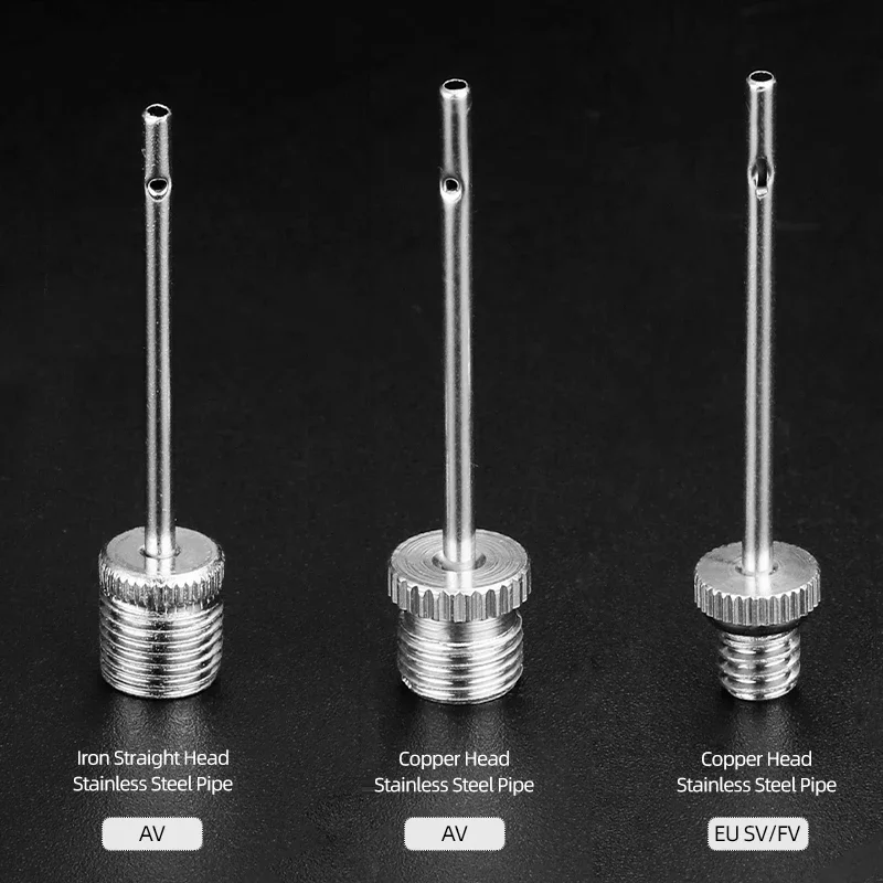 Pump Adaptors Thread 8V1 AV or 5V2 FV Needles W/ Side Hole Quick Inflation for Basketball Football Volleyball Rugby Soccer Balls