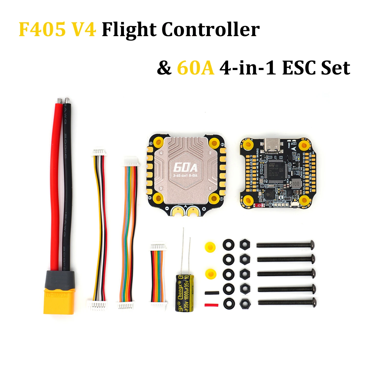 F405 V4 BLS 60A 30x30 Stack Flight Controller 4in1 3-6S 8-Bit 60A ESC voor Afstandsbediening FPV Racing Drone Quadcopter DIY Onderdelen - afbeelding 1