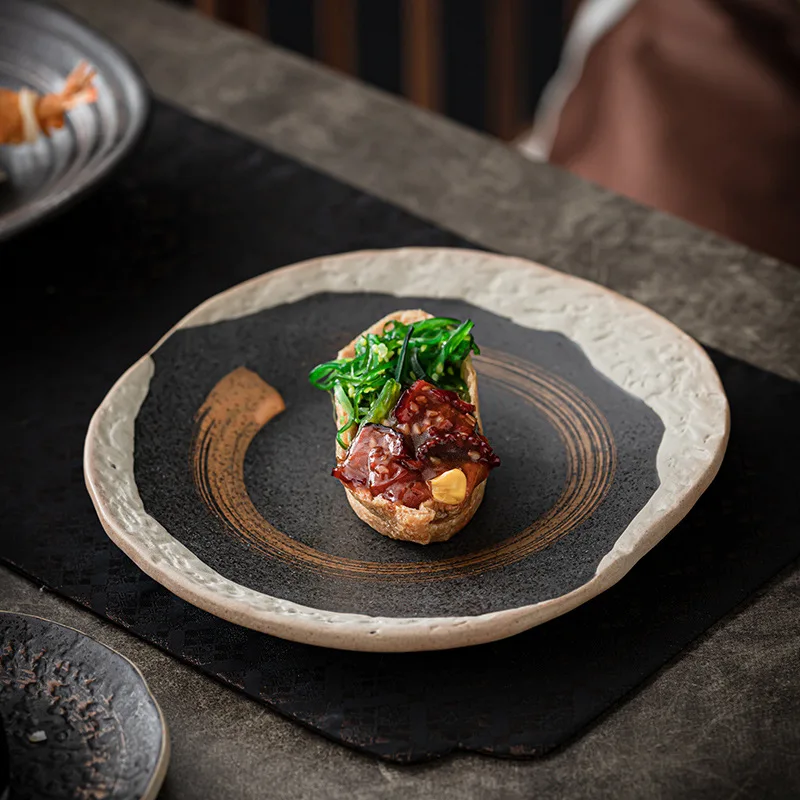 

Dinner Plate Sushi Appetizer Tableware High Foot Sushi Plate Dessert Plate Snack Plates Restaurant Specialty Tableware