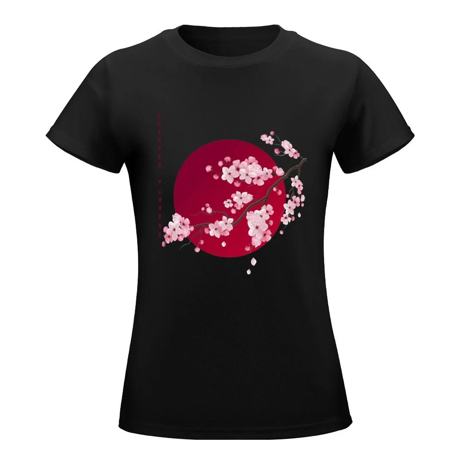 Japanese flowers ,cherry blossom T-Shirt lady clothes shirts graphic tees Women clothing