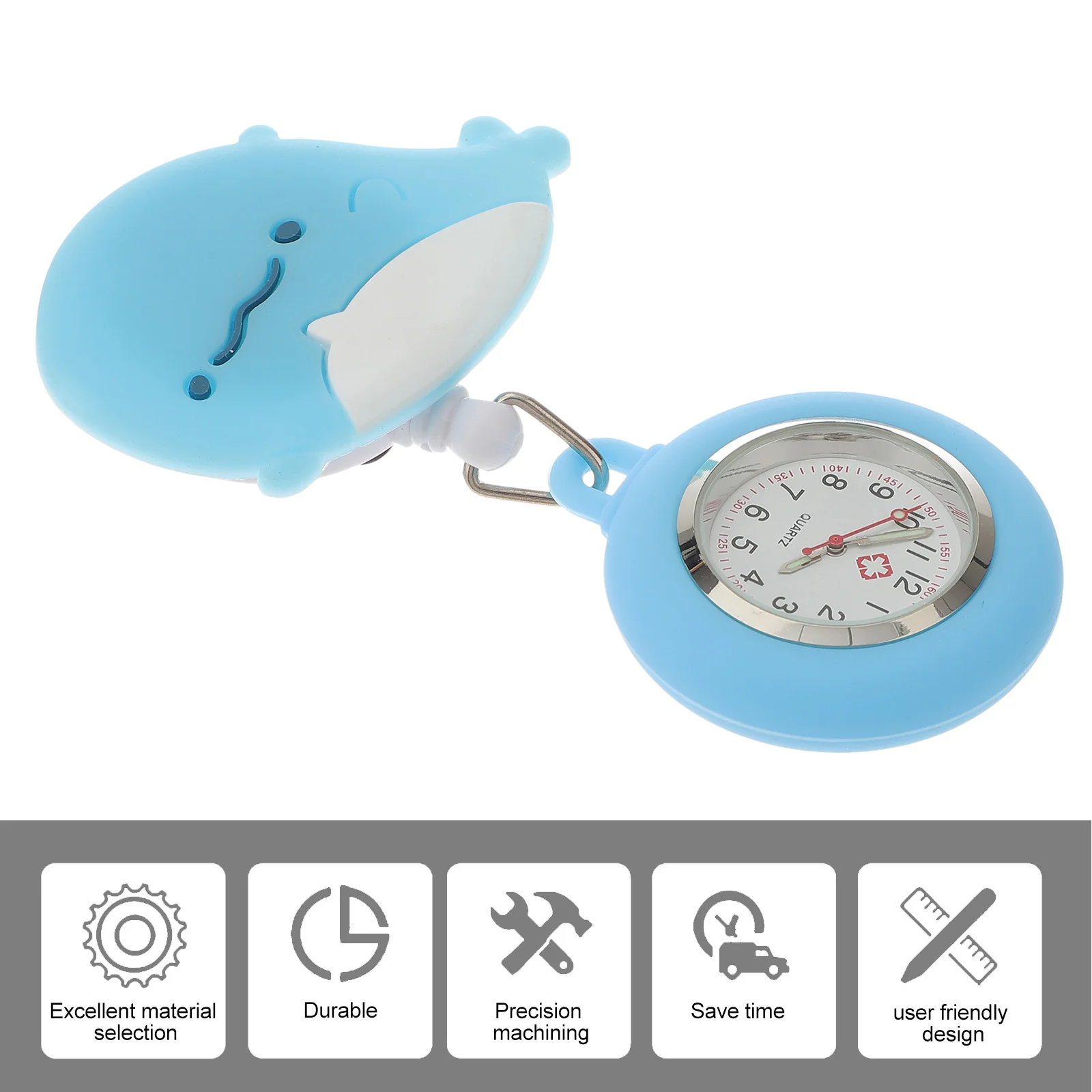 ساعة ممرضة كرتونية قابلة للسحب، جيب معلق، تصميم مضيء للممرضات في المدرسة في الهواء الطلق #6