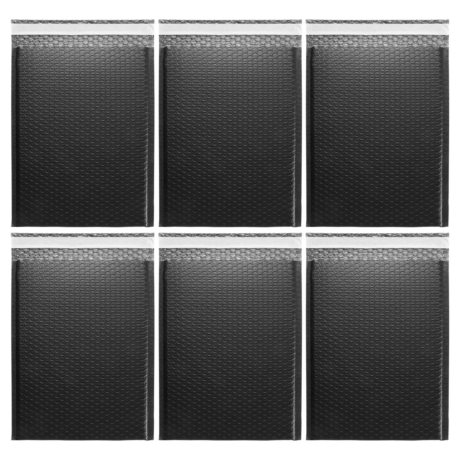 耐衝撃性のある気泡緩衝材入り封筒、黒、25x33cm、6cm、防水、気泡緩衝材入りの梱包用袋。スマートフォン、ジュエリー、電子機器の梱包に。