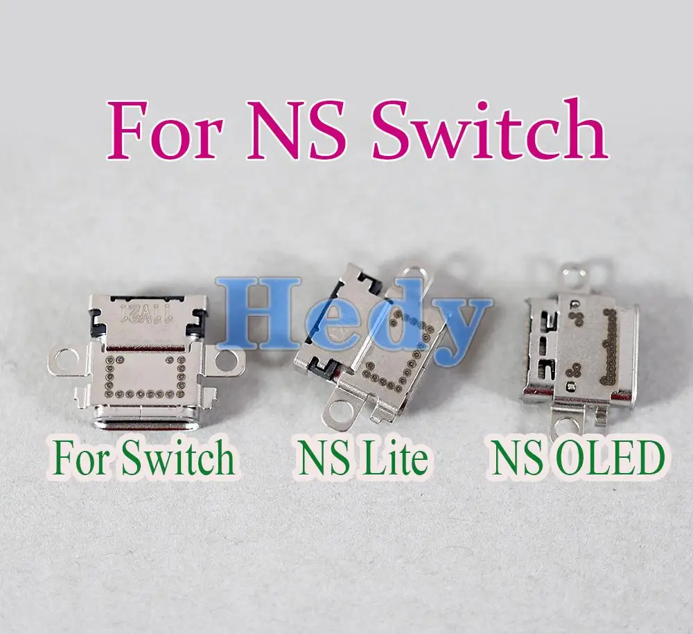 10PCS For NS Switch/OLED Original Charging Port Socket Lot For Nintendo Switch Lite Console Power Connector Type-C Socket Port