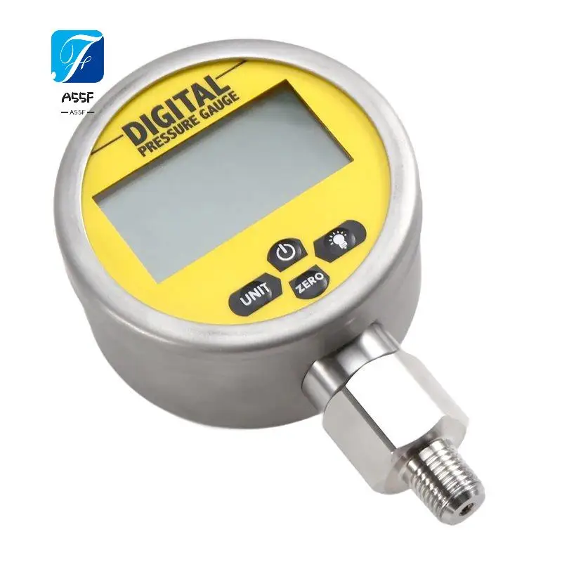 A55F-16MPA 80Mm 0.4%FS 1/4NPT Digital Display Gauge Meter Accuracy Backlight Hydraulic Gas Water Pressure Gauges