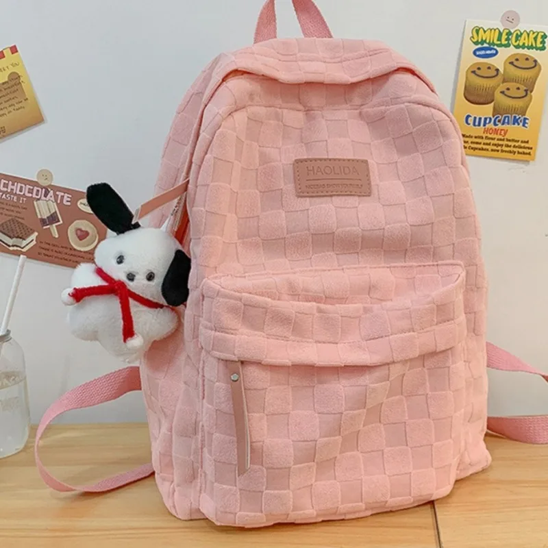 Gift pendant schoolbag, female high school student schoolbag, backpack, college student large-capacity and versatile backpack