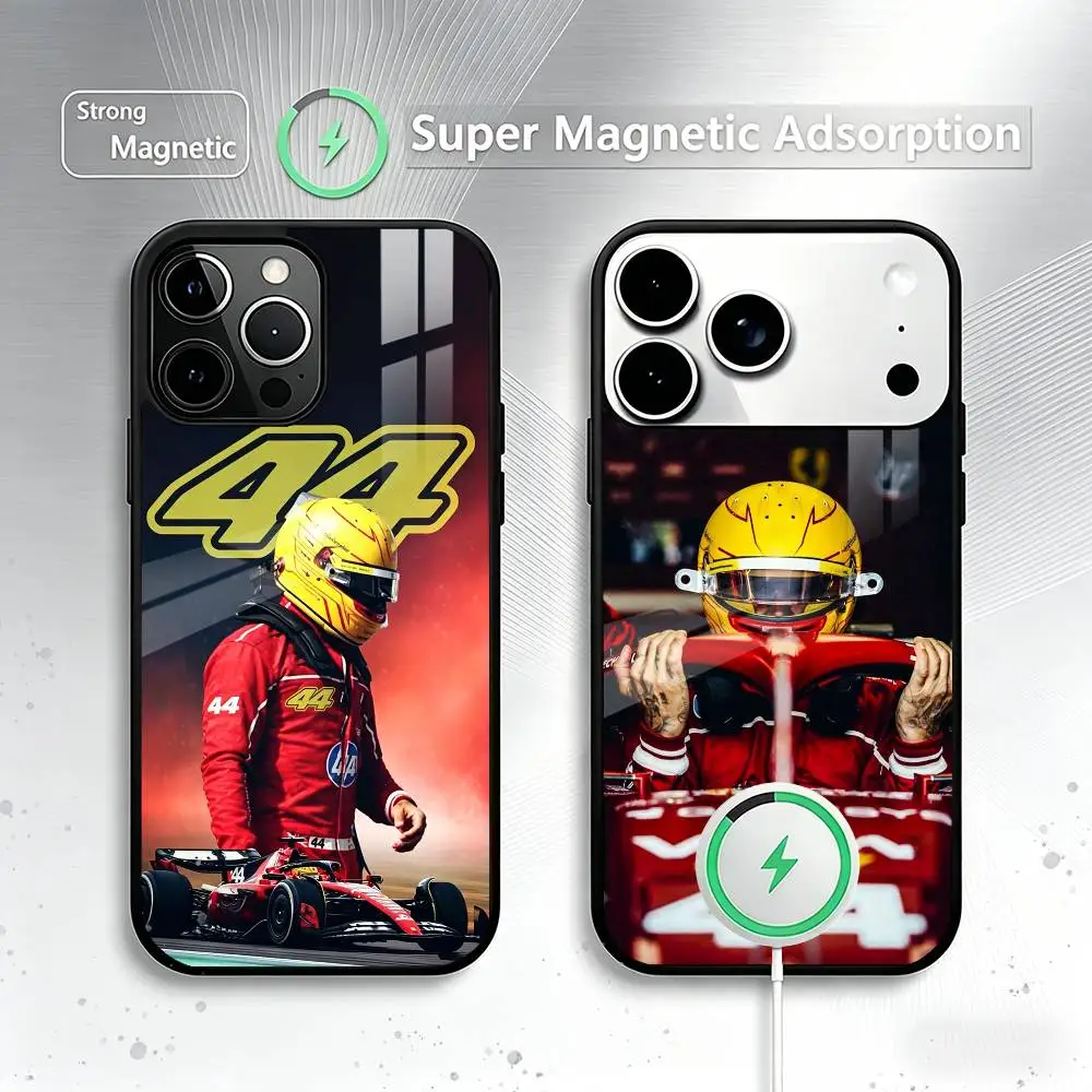 

Racing L-Lewis Hamilton44 Phone Case For iPhone17,16,15,14,13,12,11 Plus,Pro Allows magnetic wireless charging
