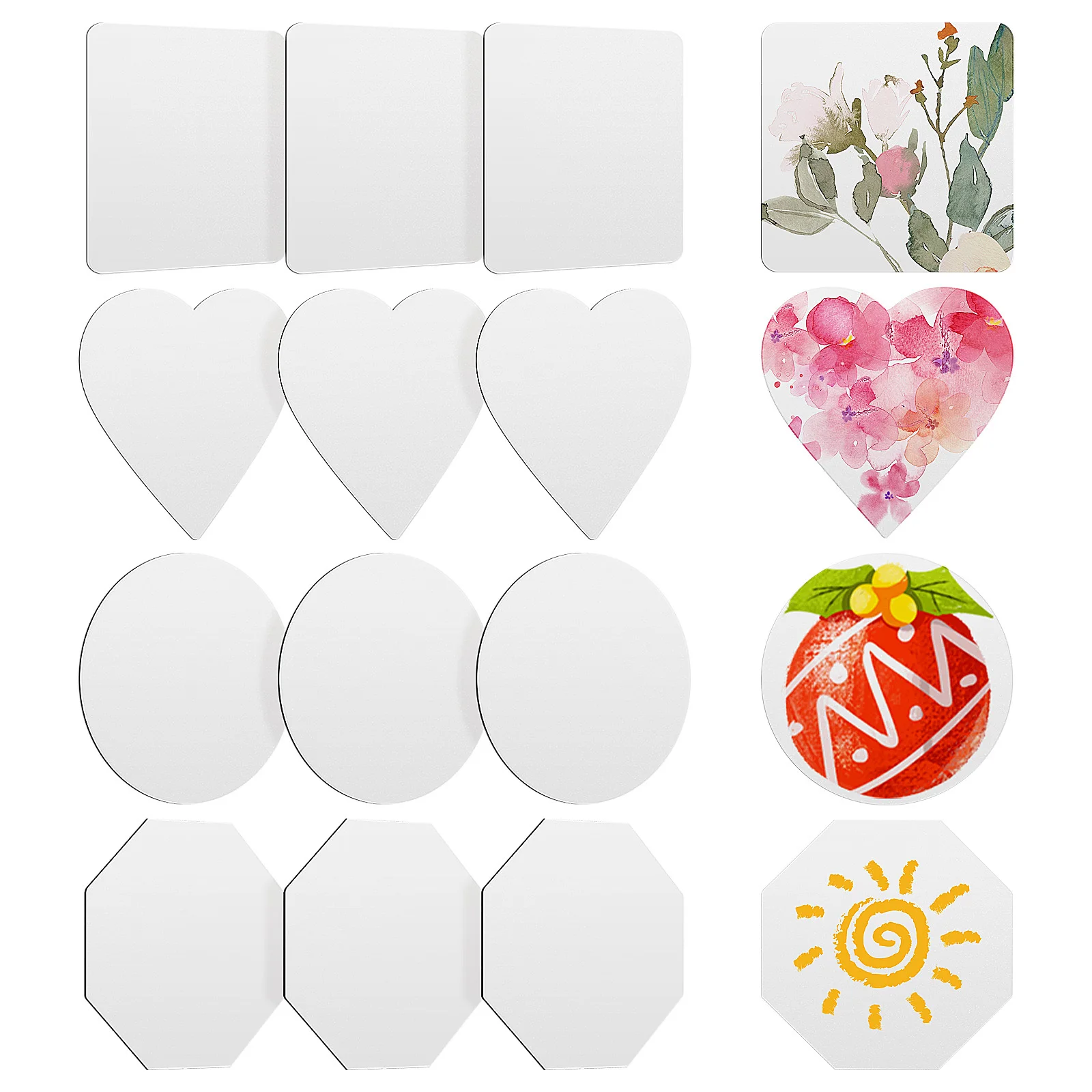 

16Pcs Sublimation Magnetic Blanks Refrigerator Magnets Various Shapes Sublimation Crafts Fridge Party Favors Magnetic Crafts