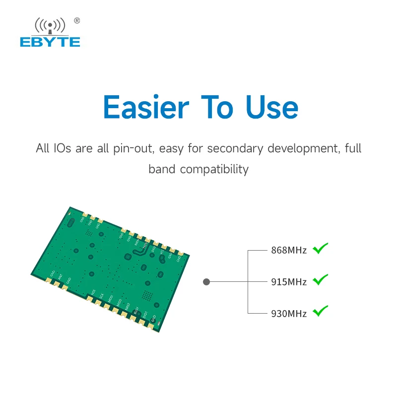 SX1262 LoRa Spread Spectrum 32M High-precision TCXO Wireless Module 868/915MHz EBYTE E22-900M33S SPI Module 33dBm SMD 16KM