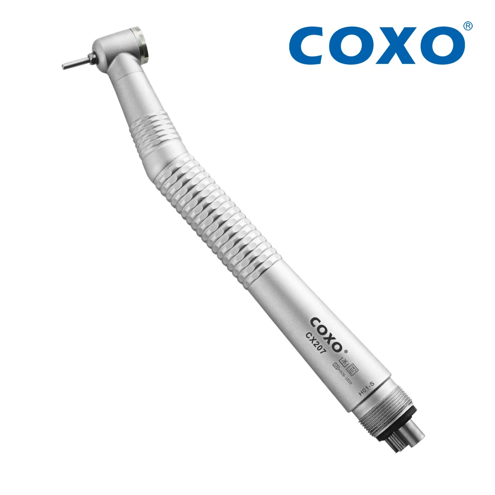 

COXO CX207 H01-S 4 Holes High-Speed Air Turbine Tooth Cleaning Machine Standard Head 1 Way Spray Handpiece Dental Tool