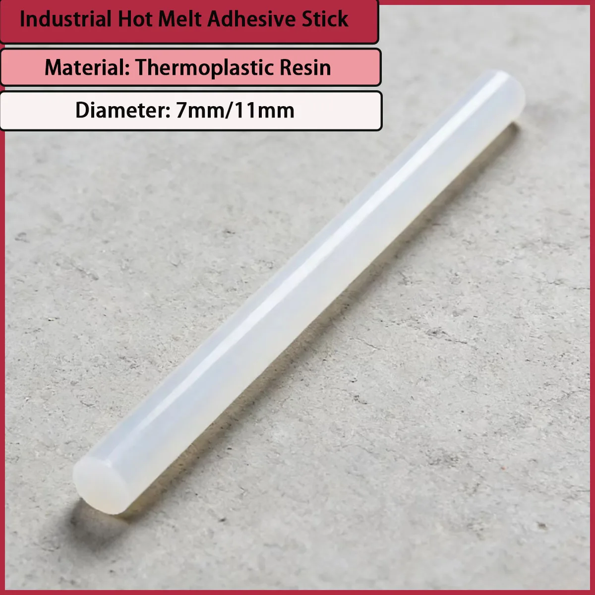 7mm/11mm industrial hot melt adhesive stick with fast curing speed, suitable for DIY small crafts and quick maintenance