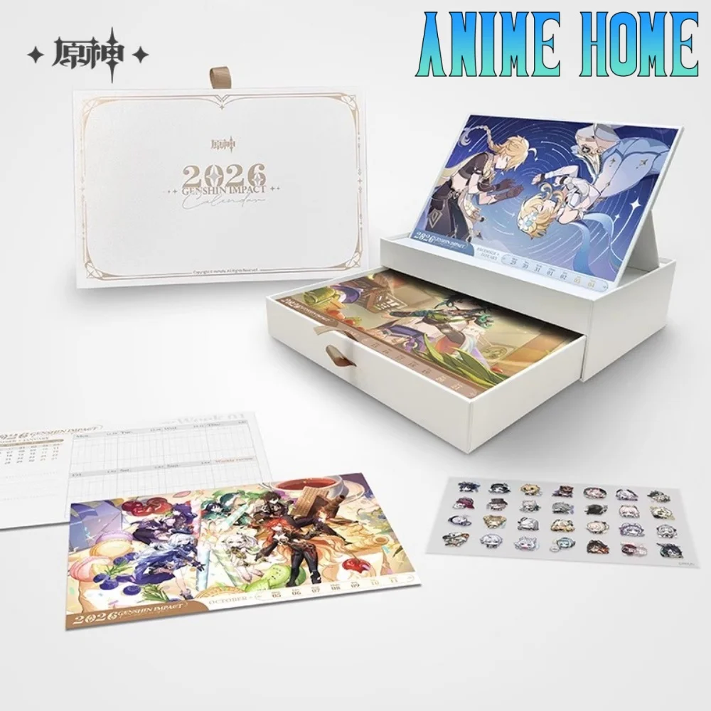 

Official Game Genshin Impact 2026 Note Desk Calendar Cosplay Props