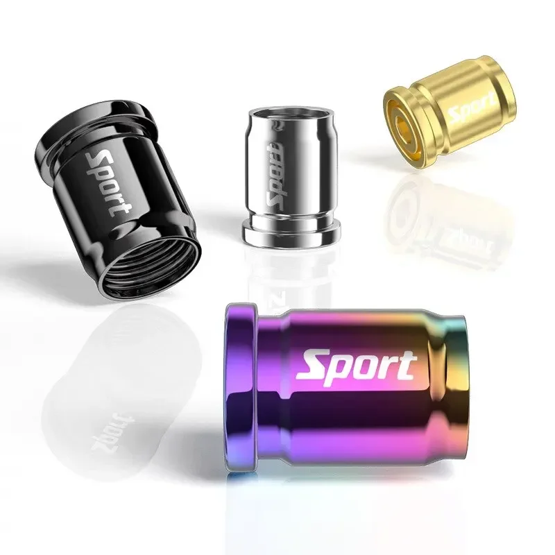 Creative 4PCS/Set Fashion New Anti Theft Valve Tire Cap Sport Modification Universal Suitable for All Models Worldmuma