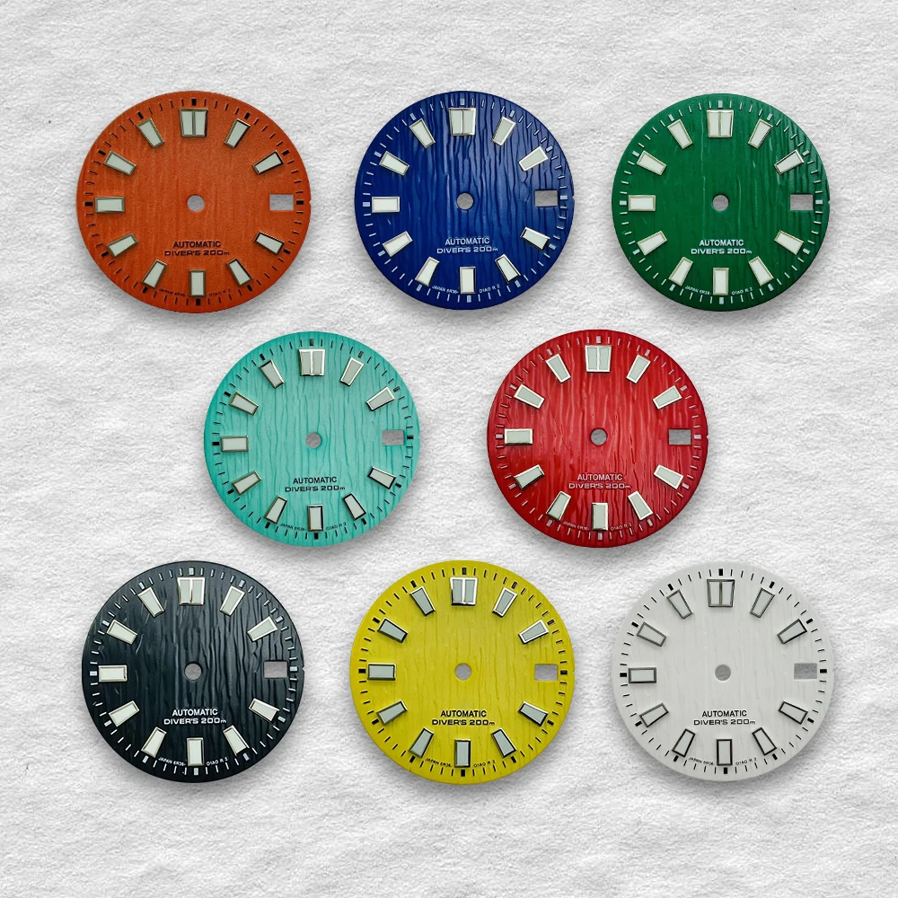 

28.5mm S Logo Bark Grain Dial Suitable For NH35 NH36 Automatic Movement Watch Modification Accessories