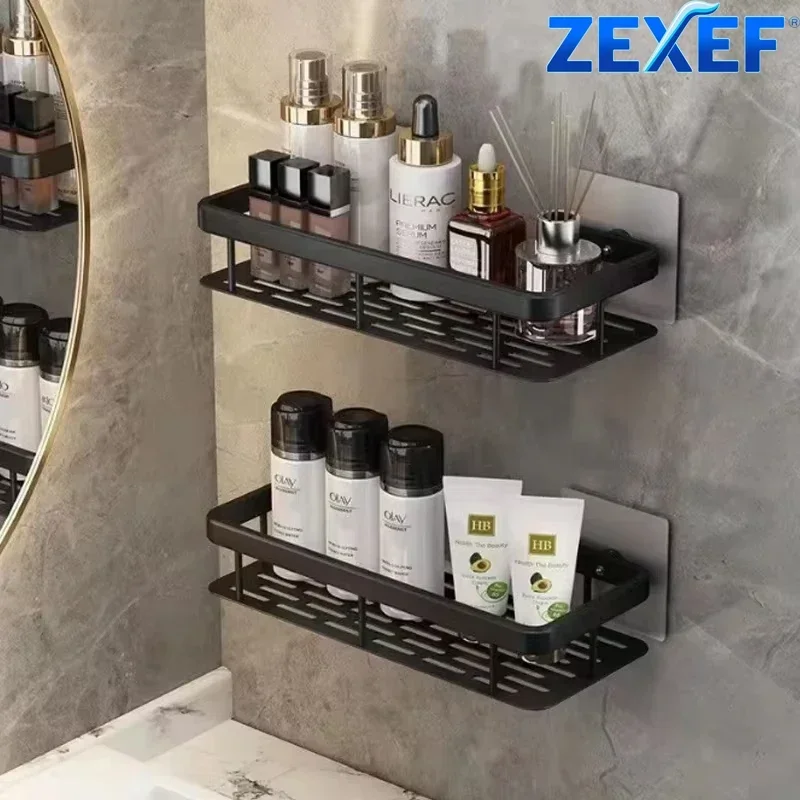 Home 1-teiliges Abtropfgestell mit Saugnapf für die Küche, Aufbewahrungsregal zur Wandmontage, zum Aufhängen über den Toilettenregalen, Dusche, Badezimmer, Waschraum