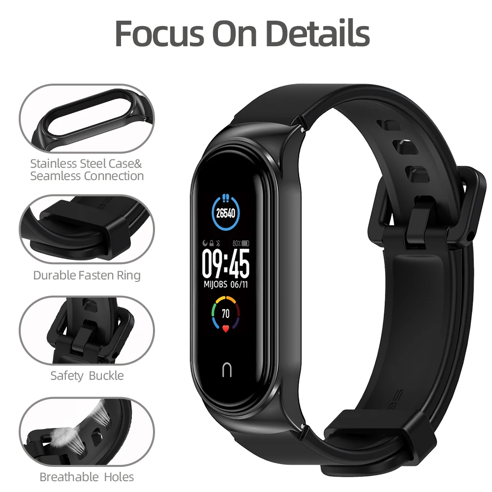 Pulseira para xiaomi mi band 9 8 7 6 pulseira inteligente para mi band 8 7 6 5 4 3 pulseira de silicone correa miband 9 8 pulseira