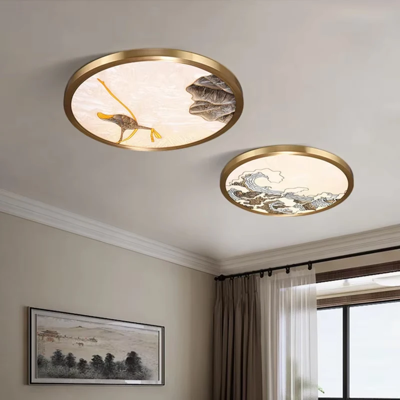 Ultra-thin LED Ceiling Lights For Living Room New Enamel Restaurant Study Ceiling Lamp Creative  Bedroom Decor led Light Fixture