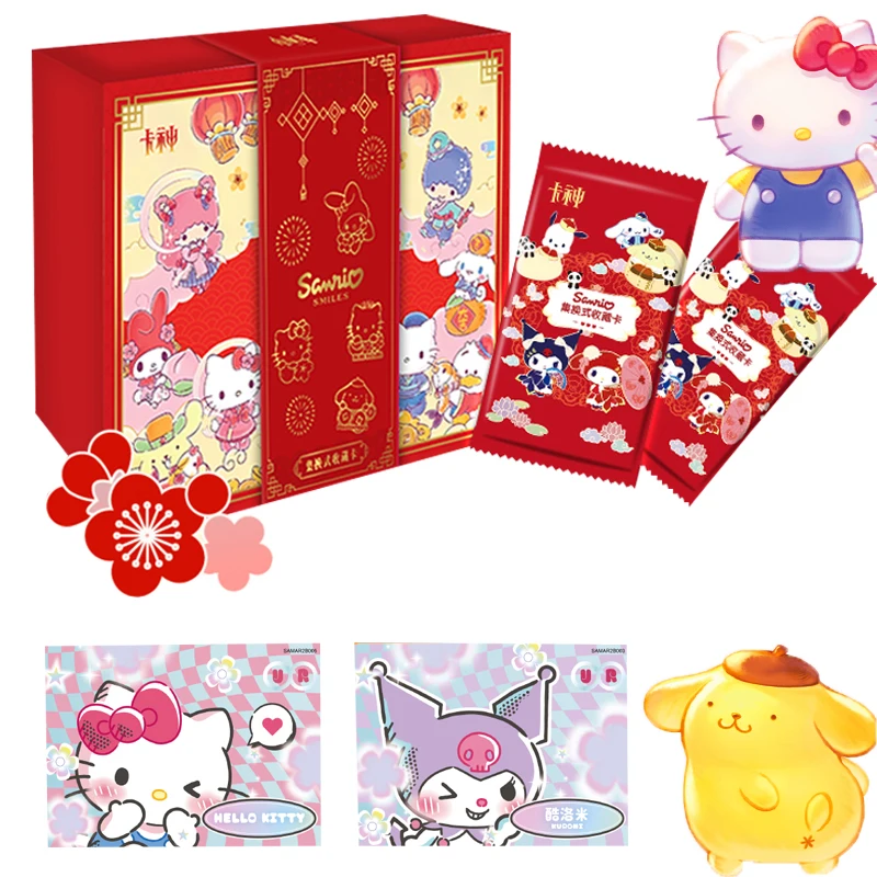 Sanrio Hello Kitty Cartoon Cards Sanrio Cinnamoroll Kuromi My Melody Collector's Edition Peripheral Card Kids Birthday Toys Gift