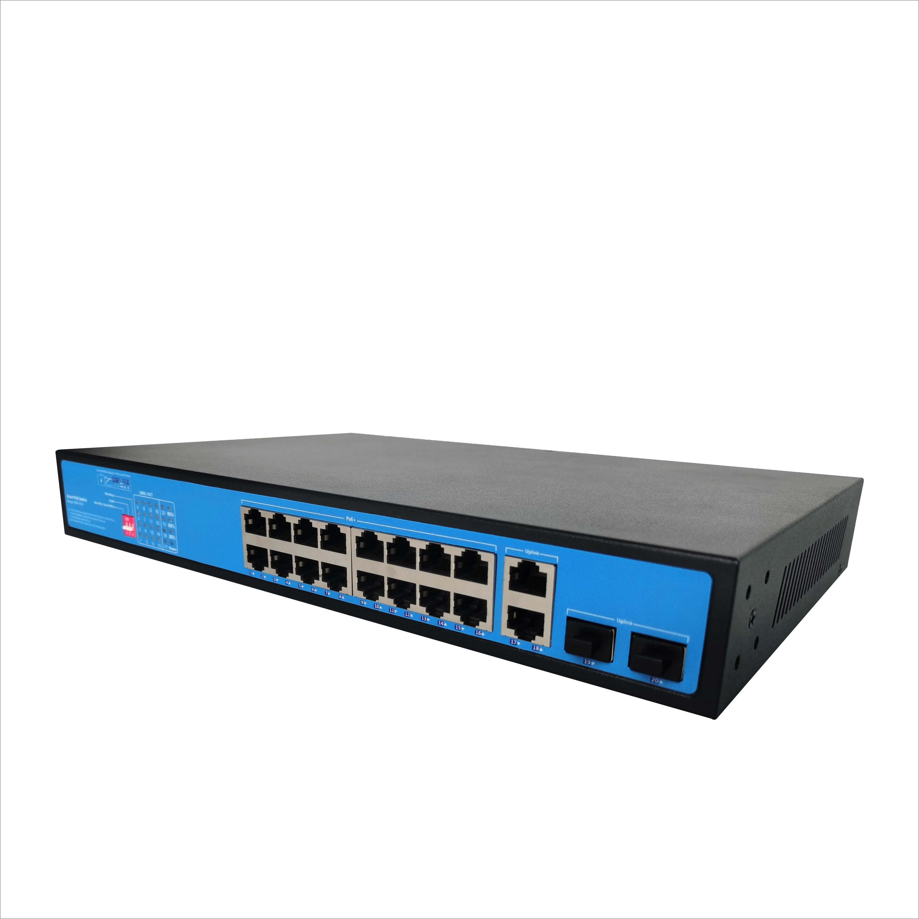 Best Price Full Gigabit 20 Port POE Switch 16 GE with 2 RJ45 2 SFP Slot Uplink 1000M PoE Ethernet Switch