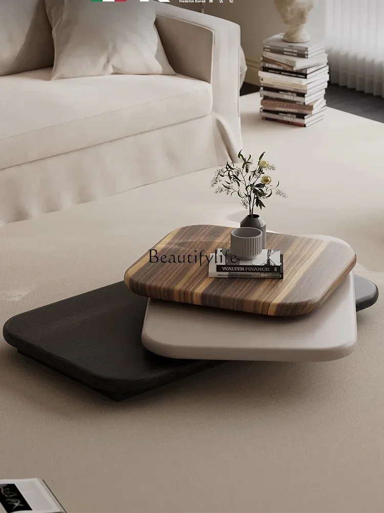 yj58  Small Apartment Rotating Coffee Table for Home Living Room Vintage Italian Minimalist Coffee Table