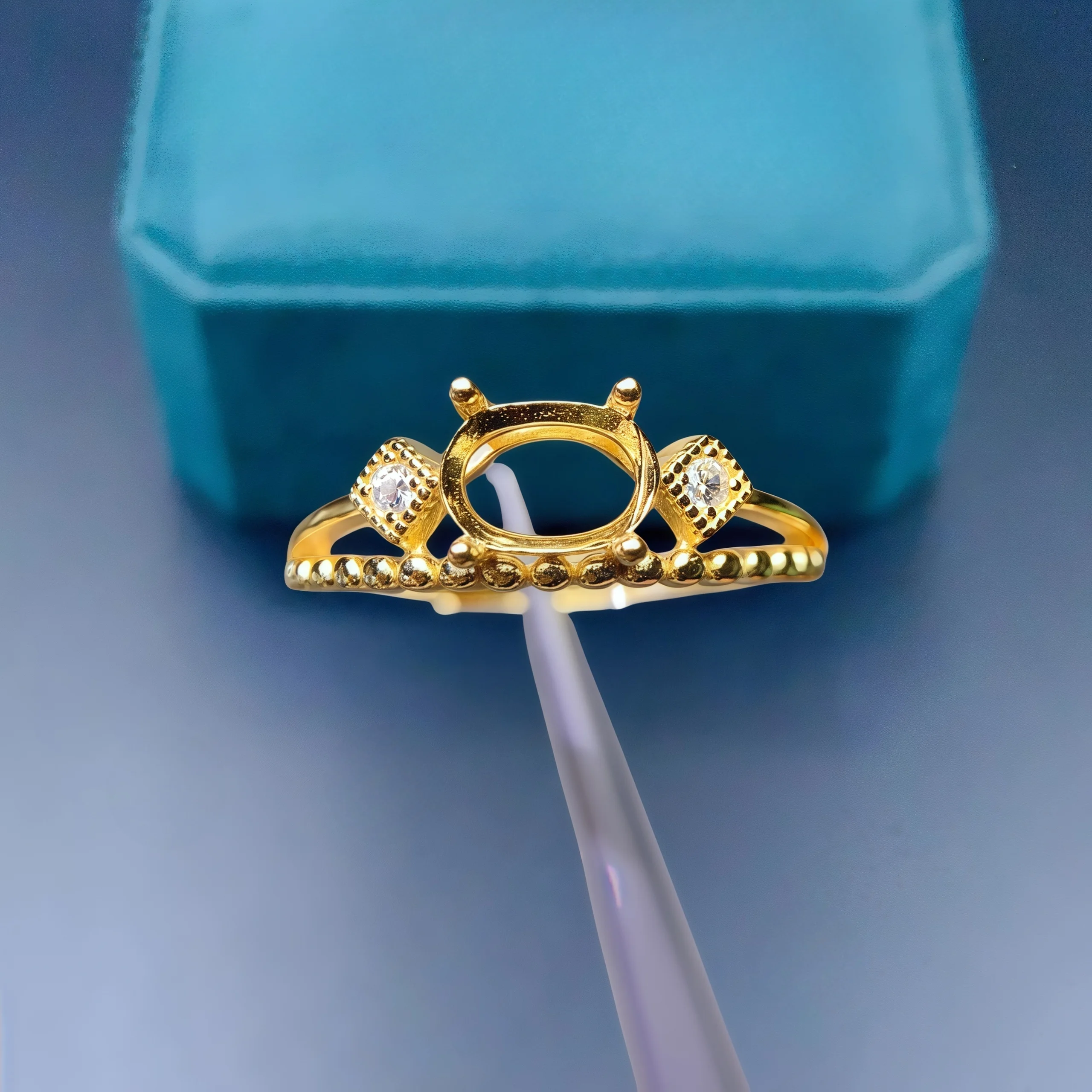 

L S925 Стерлингового Серебра DIY Пустой Держатель Кольцо Инкрустация 5*7 мм Овальный Камень Изысканный Простой Дизайн Циркон Свадебные Очаровательные Ювелирные Изделия для Женщин