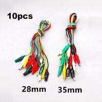 10pcs Alligator Clip Colorful Cord Electronic DIY Double-head Test Power Cable Connection Line Electrical Supplies M20