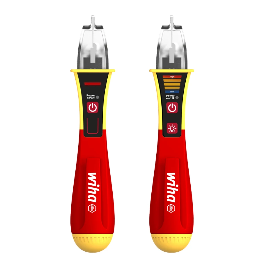 Wiha Multifunctional Single-pole Non-contact Induction Testing Pen Includes Two AAA Batteries 43797|43798