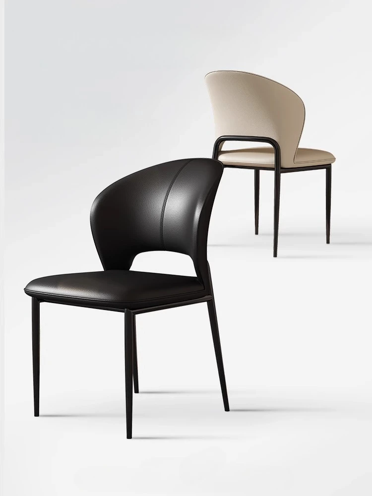 Italian Luxury Dining Chair, Modern Minimalist Designer Chair, Ergonomic Backrest for Home Restaurant Sample Room