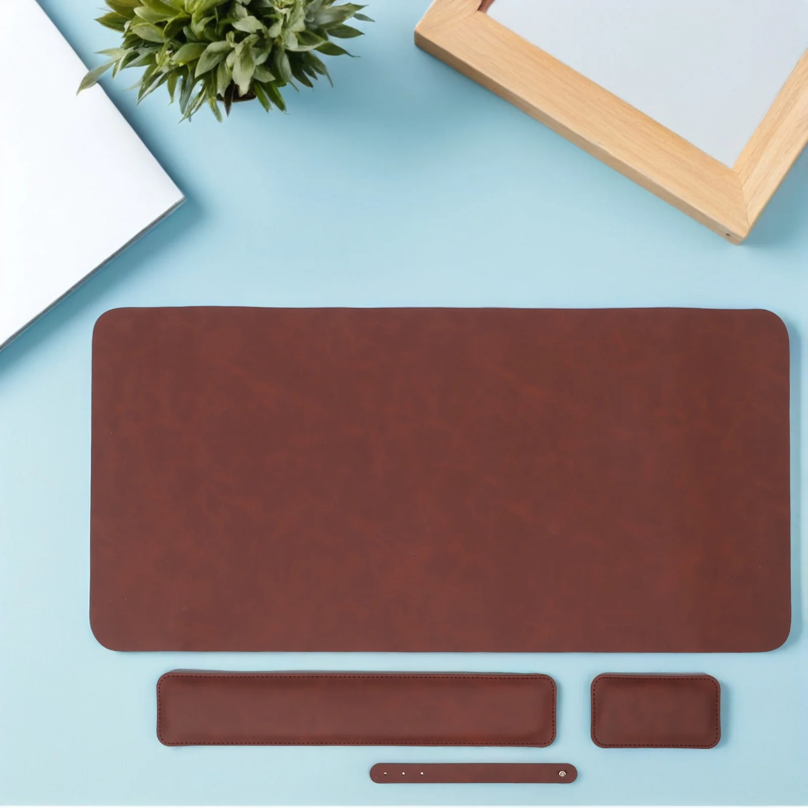 

1Set Ergonomic Wrist Rest Keyboard and Mouse Pad Set Large Desk Mat for Gaming Wear-Resistant Surface Memory Foam