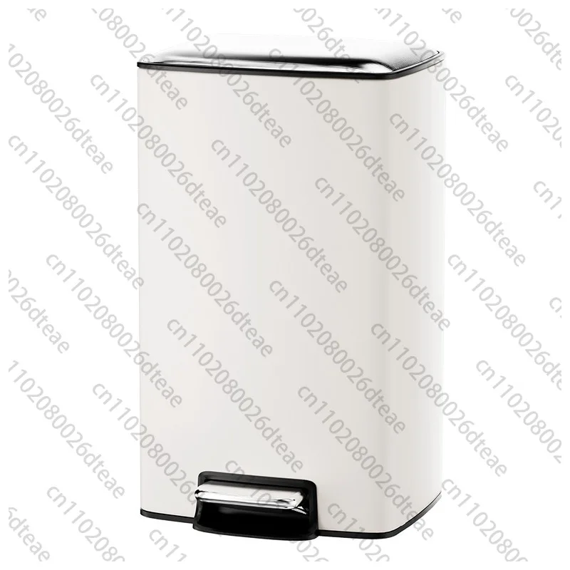 Stainless Steel Step Trash Can With Lid Large Capacity Pedal Bin For Kitchen Bathroom Living Room Modern Elegant Gift For Family